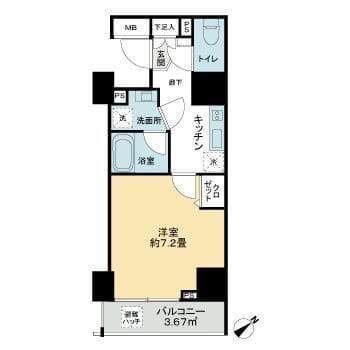AXAS汐留 1003 間取り図
