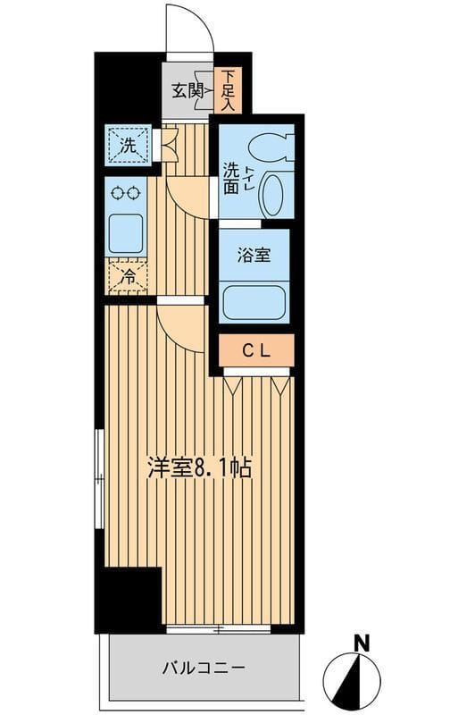 ヒューマンハイム本羽田 0305 間取り図