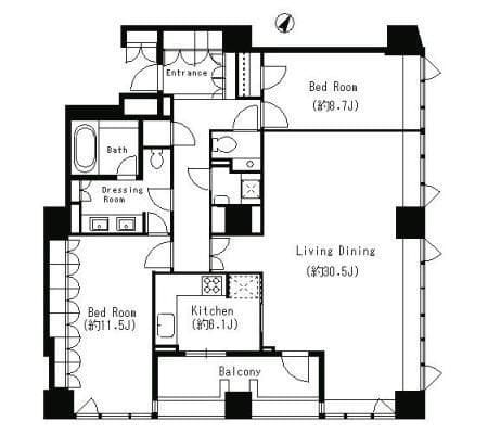 パークキューブ目黒タワー 1702