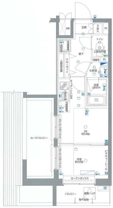 リライア沼袋 401 間取り図