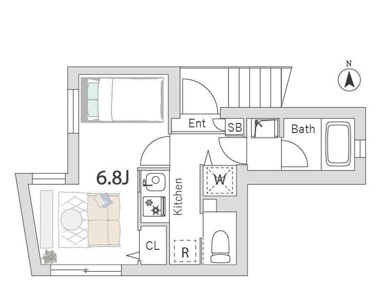 Room’s三軒茶屋 201 間取り図