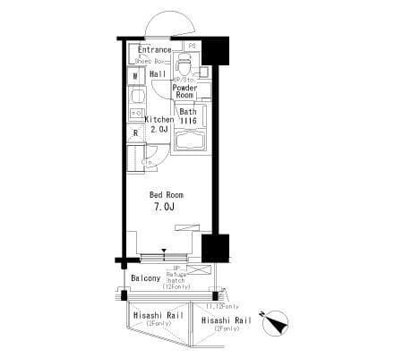 パークアクシス板橋本町弐番館 202 間取り図