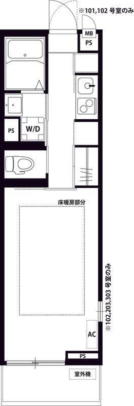 リブリ・みぺぽ 303 間取り図