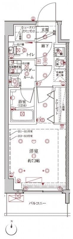 クレイシア板橋本町 411 間取り図
