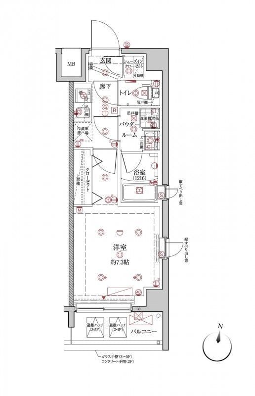 クレイシア板橋本町 510 間取り図