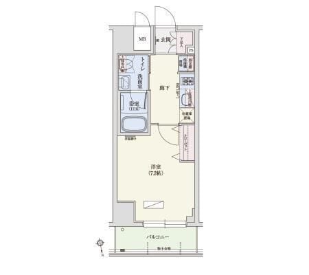 アーバネックス秋葉原EAST 805 間取り図