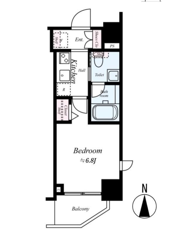 Le-lion大鳥居 201 間取り図