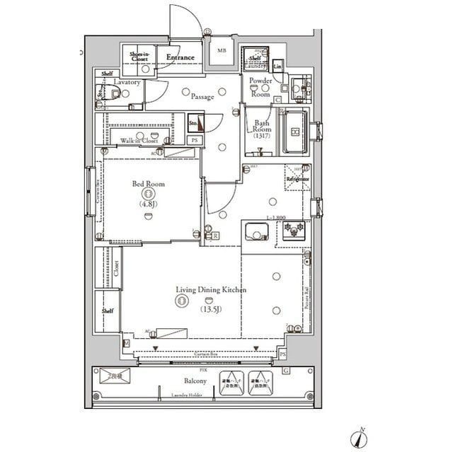 BPRレジデンス神田富山町 602 間取り図