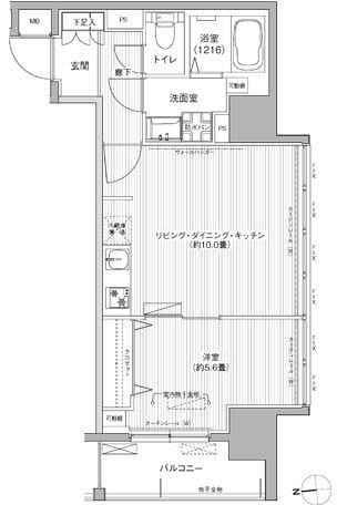 レジェンダリーガーデン赤羽ウェストビュー 304 間取り図