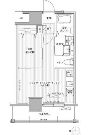 レジェンダリーガーデン赤羽ウェストビュー 803 間取り図