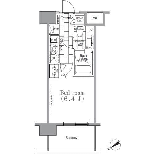 パークハビオ目黒リバーサイド 703 間取り図