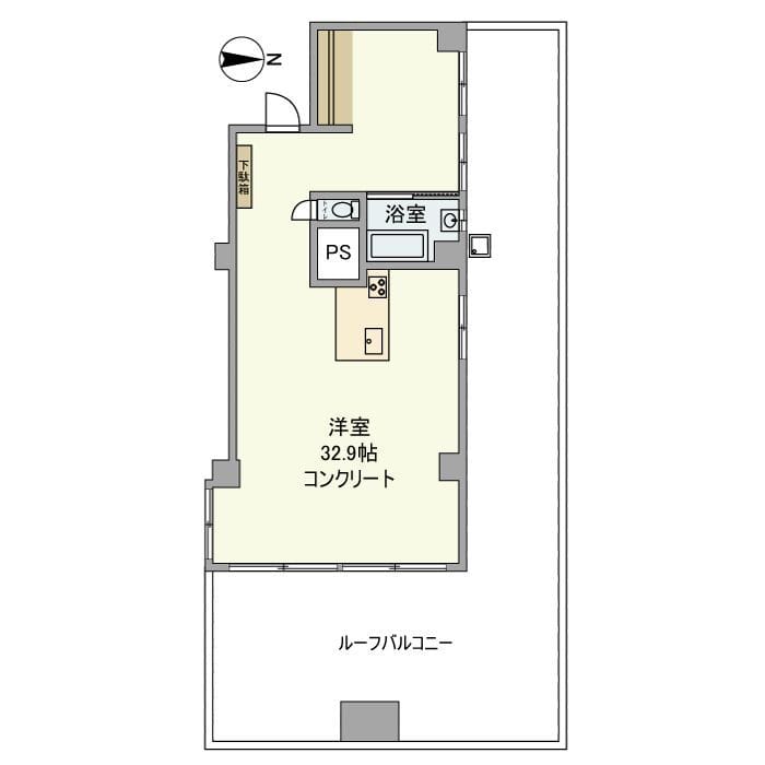 マンション市ケ谷 708 間取り図
