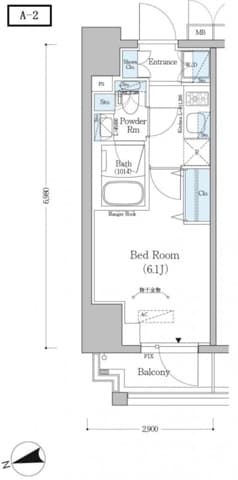アーバネックス戸越 301 間取り図