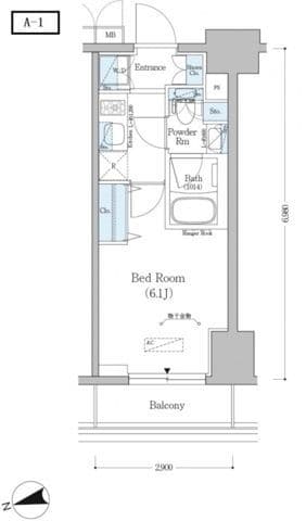 アーバネックス戸越 703 間取り図