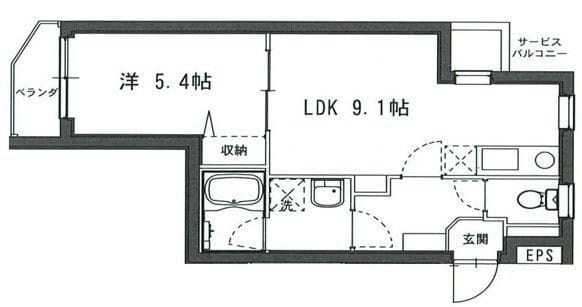 ファブール練馬 101 間取り図