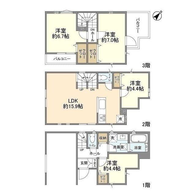 Kolet戸塚上矢部町#04 18.7万円/入力なし/なし 間取り図