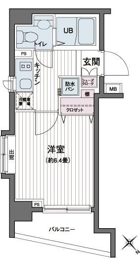 エコロジー都立大学レジデンス 0611 間取り図