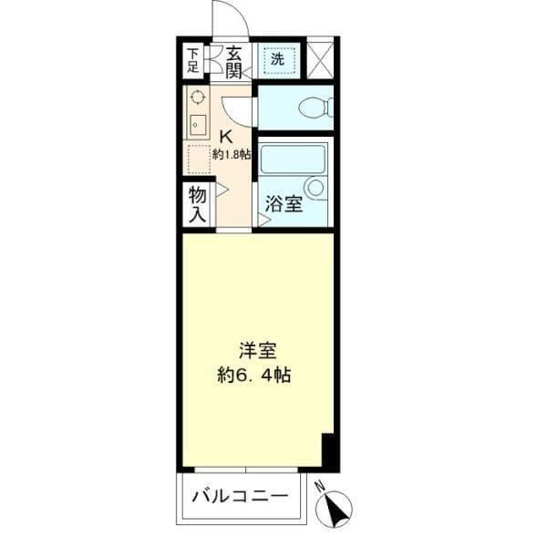 北辰ヒルズ早稲田 401 間取り図