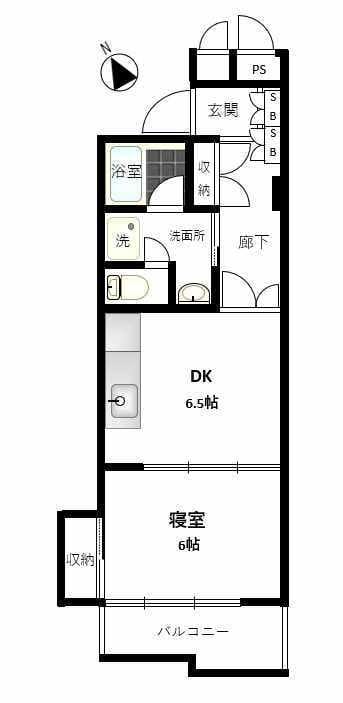 ちぇるる野毛 711 間取り図
