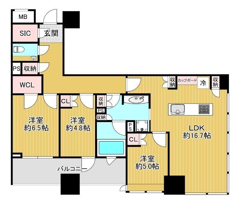パークコート ザ・三番町ハウス 12 F 間取り図