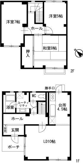 名瀬邸 102 間取り図
