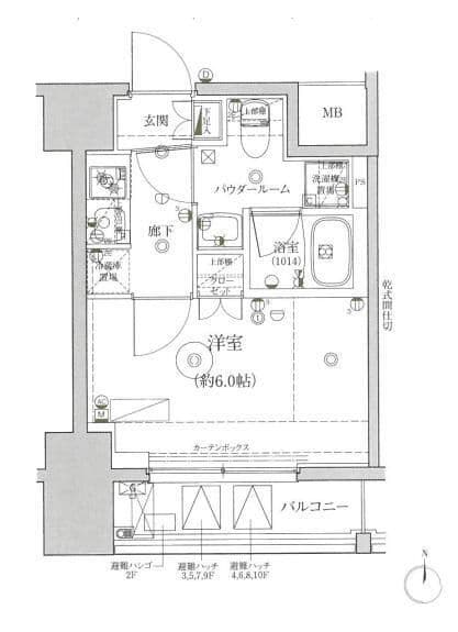 RELUXIA品川西大井 1003 間取り図