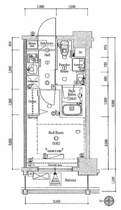 AXAS旗の台 702 間取り図