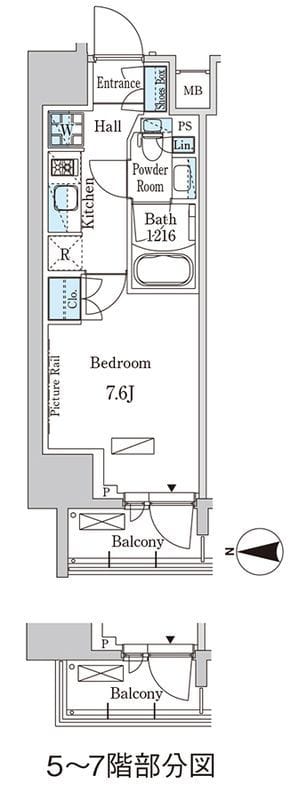 パークアクシス入谷 205 間取り図