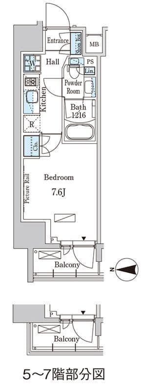 パークアクシス入谷 305 間取り図