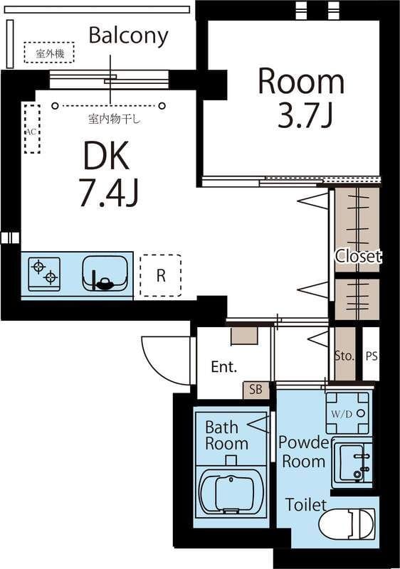 パーク西池 401 間取り図