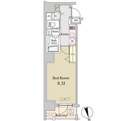 アルプエンテ大手町 403 間取り図