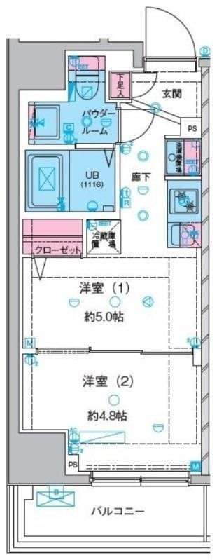 ジェノヴィア本所吾妻橋Ⅲ 203 間取り図