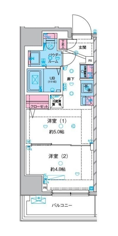 ジェノヴィア本所吾妻橋Ⅲ 303 間取り図