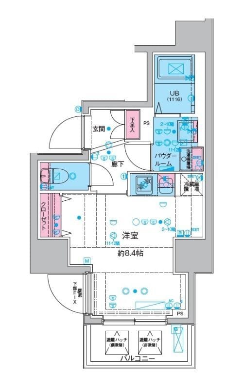 ジェノヴィア本所吾妻橋Ⅲ 401 間取り図