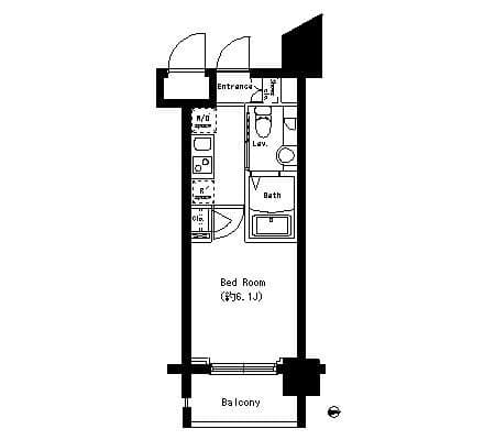 パークキューブ大井町 403 間取り図