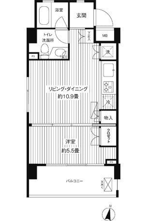 ユニテ・ド・ブラン 301 間取り図