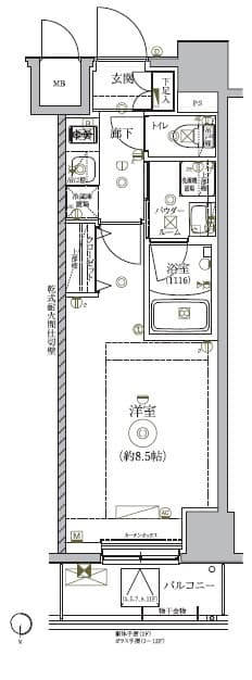 RELUXIA新御徒町 202 間取り図
