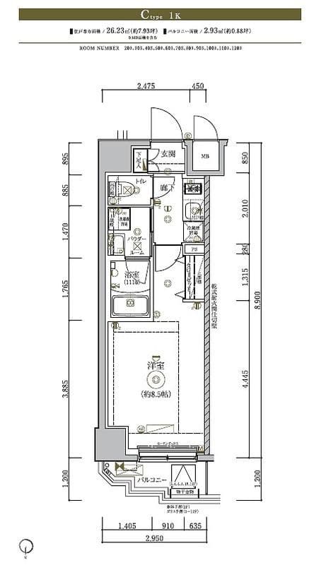 RELUXIA新御徒町 403 間取り図