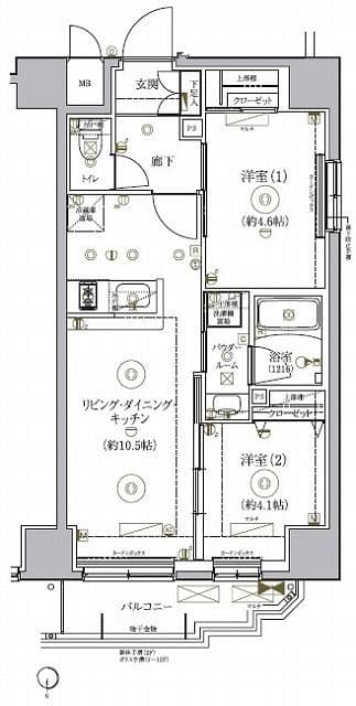 RELUXIA新御徒町 501 間取り図