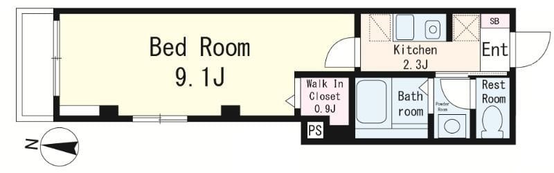 Vieuno東蒲田 302 間取り図
