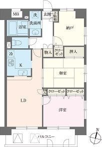 本駒込Kマンション 1001 間取り図