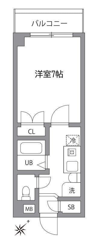 ハニーコート 303 間取り図