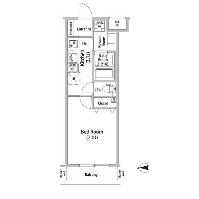 LIBR GRANT 世田谷弦巻 305 間取り図