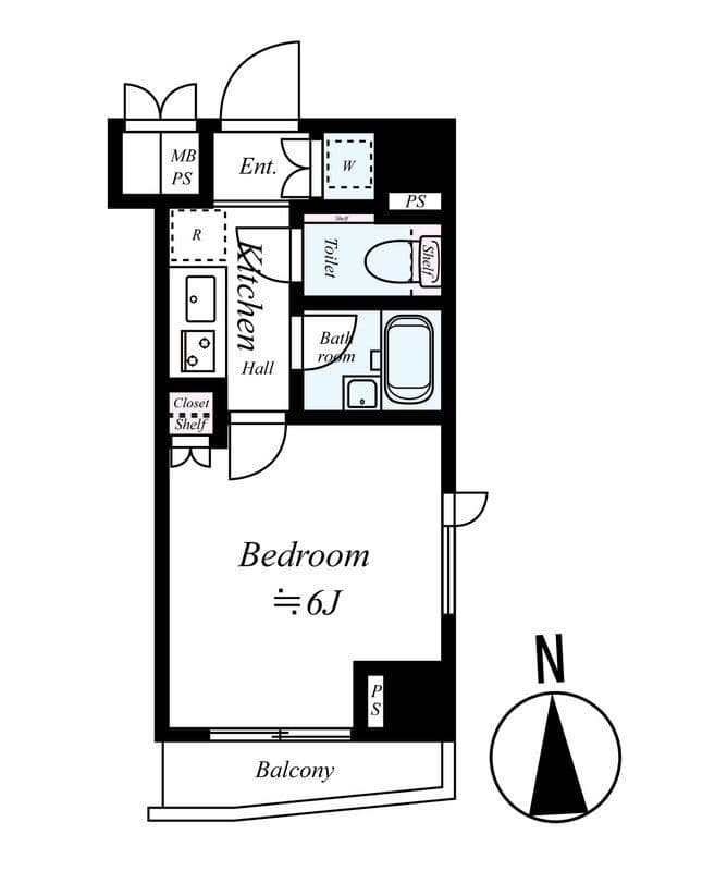 ルーブル品川西大井 201 間取り図