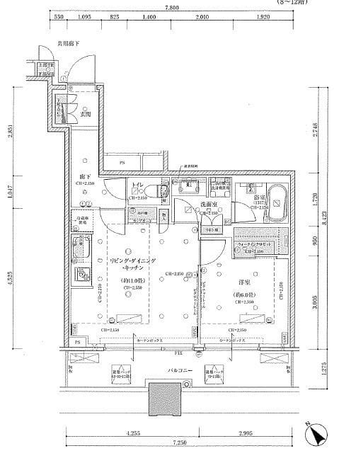 目黒第一マンションズ 1108 間取り図