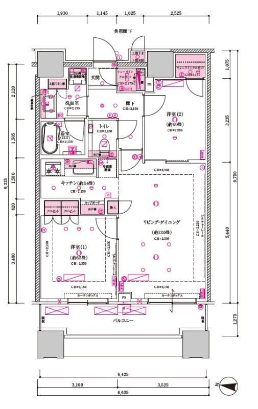 目黒第一マンションズ 1302 間取り図