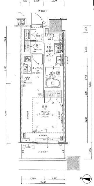 目黒第一マンションズ 803 間取り図