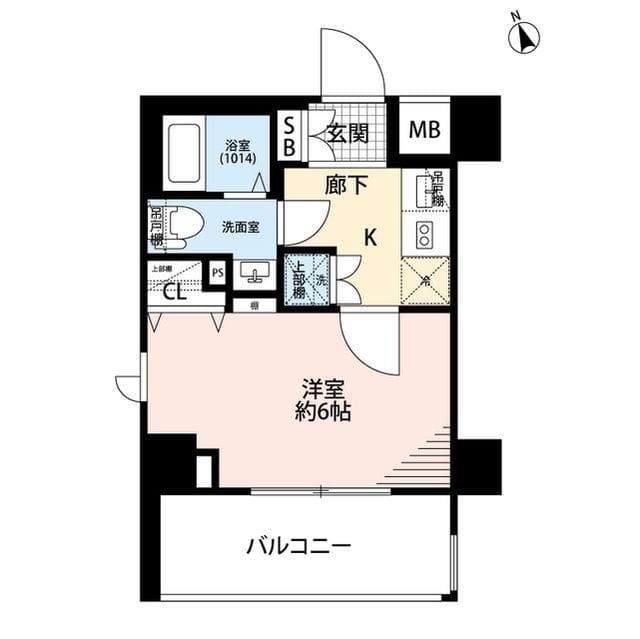 プレール・ドゥーク大崎 306 間取り図