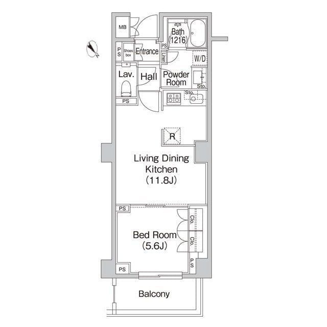 Brillia代官山プレステージ 0121 間取り図