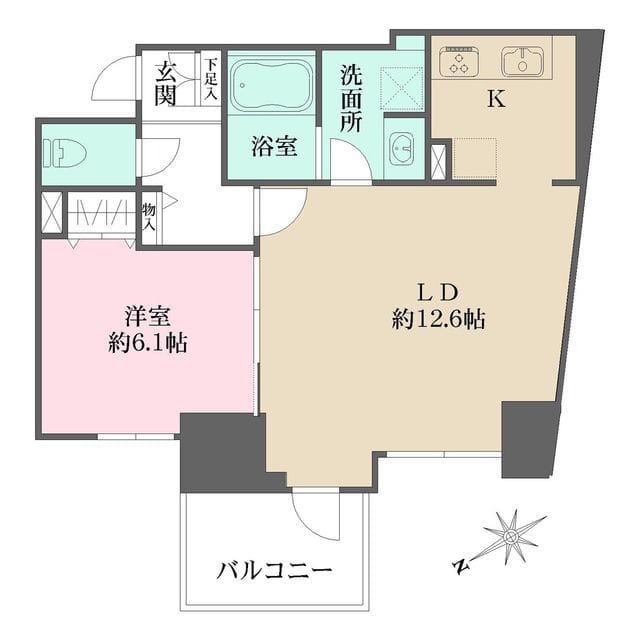 N-flats三ノ輪 501 間取り図
